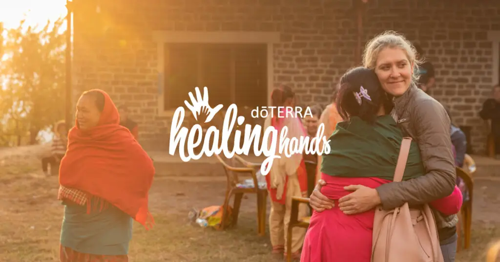 Corporate social responsibility initiative by dōTERRA Healing Hands, highlighting community-driven projects and sustainable practices.