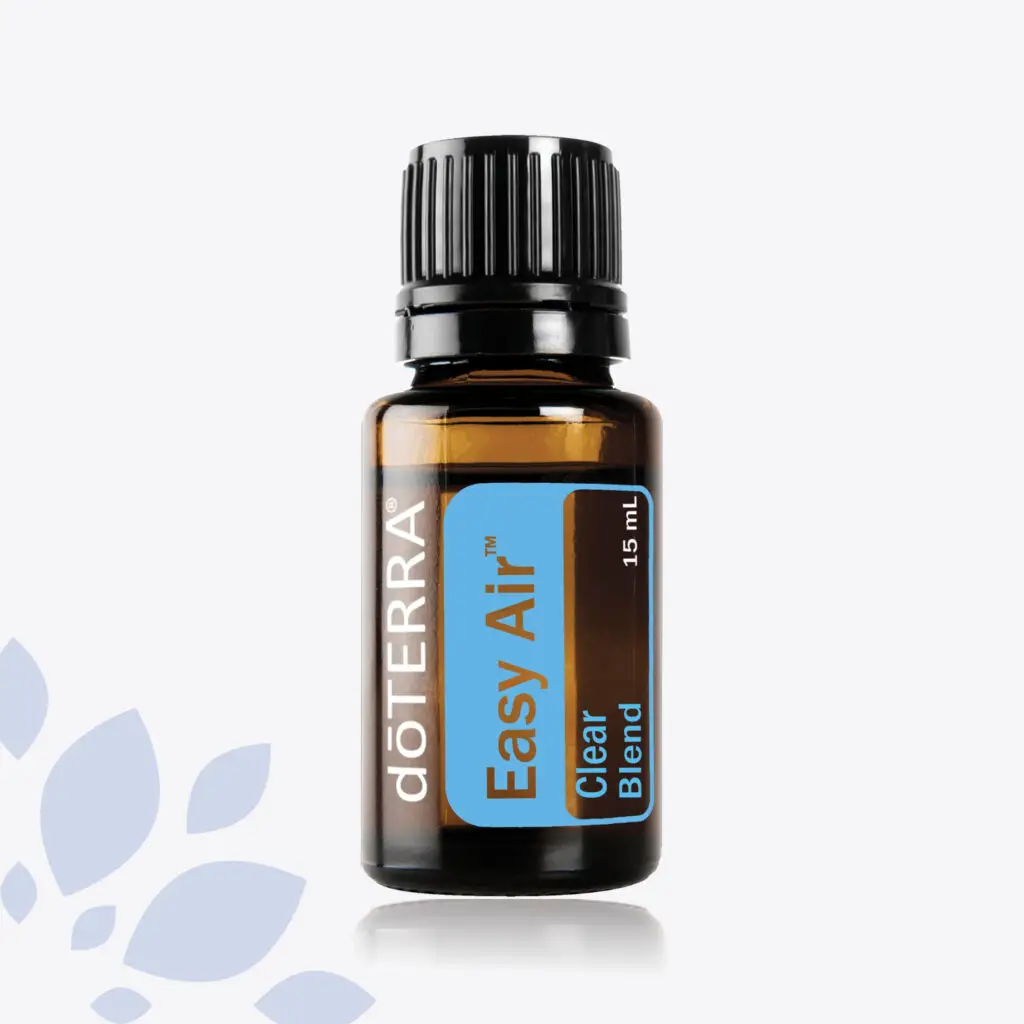 dōTERRA Easy Air Oil Blend – a 15mL essential oil bottle with a blue label, designed to support clear and easy breathing.