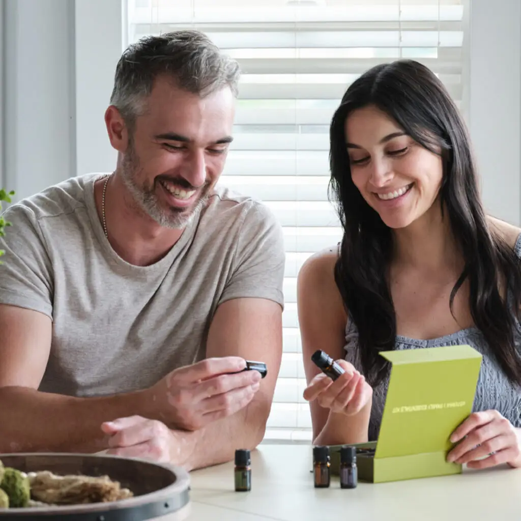 dōTERRA Starter Kits – a couple exploring dōTERRA essential oils with a beginner-friendly kit, perfect for natural wellness and aromatherapy.